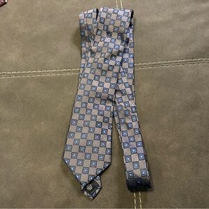 Jos. A. Bank Gray and Blue Checkered Tie